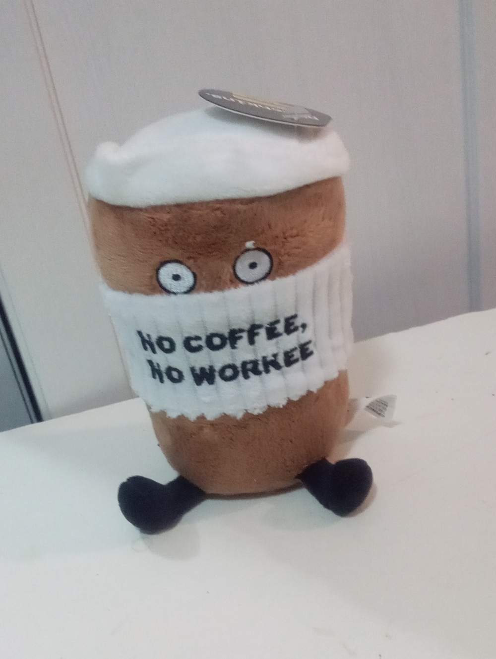 Punchkins No Coffee No Worker Plush NWT $20